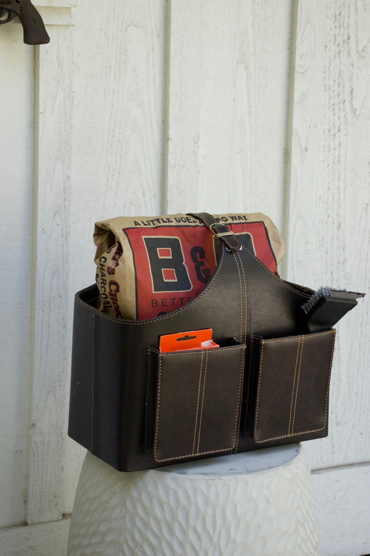 Leather Grill & Garden Tote