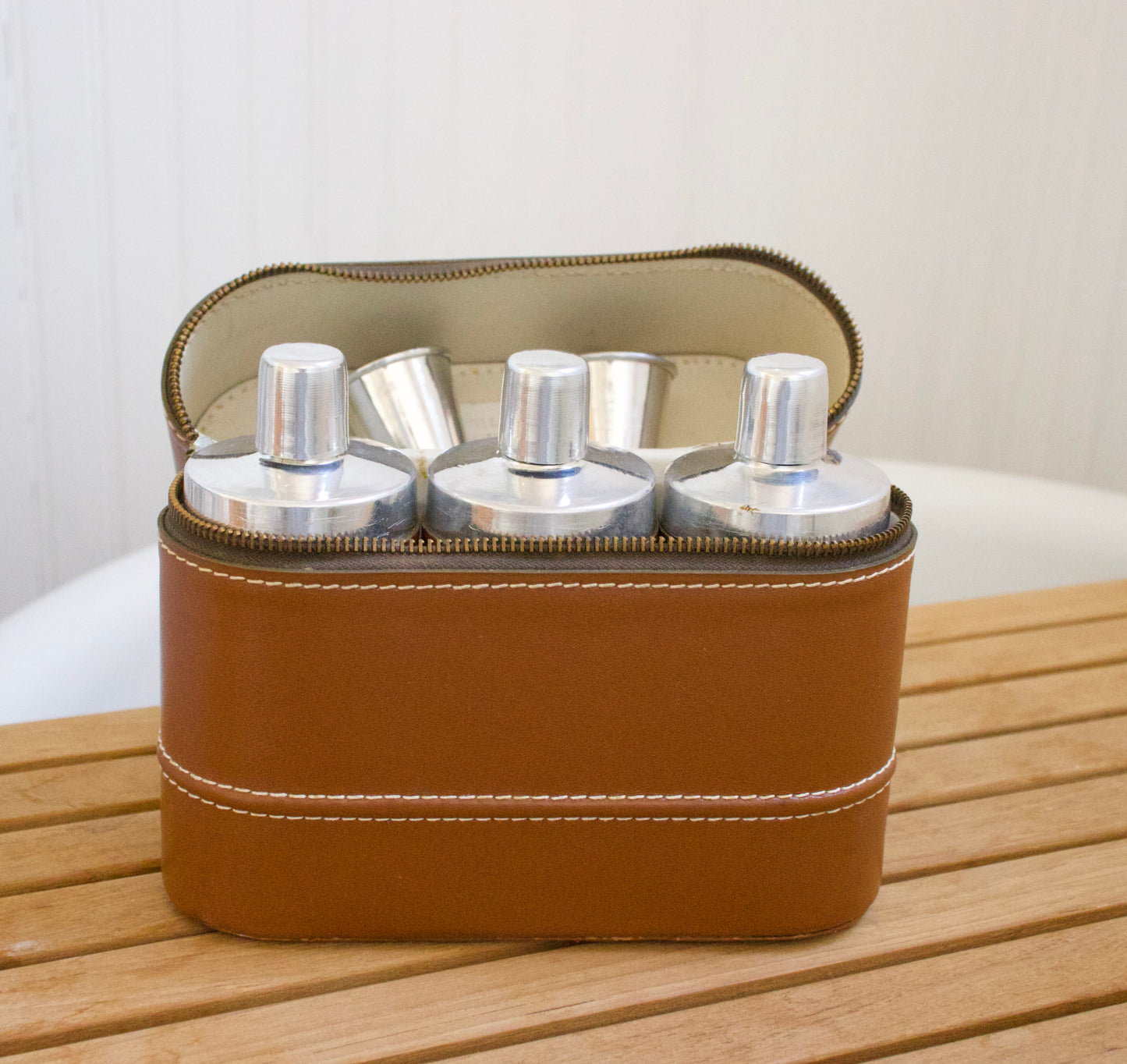 Vintage Leather Mini Bar