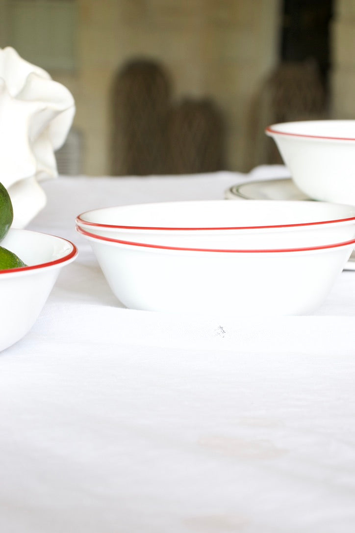 Red Rim Spring Bowls