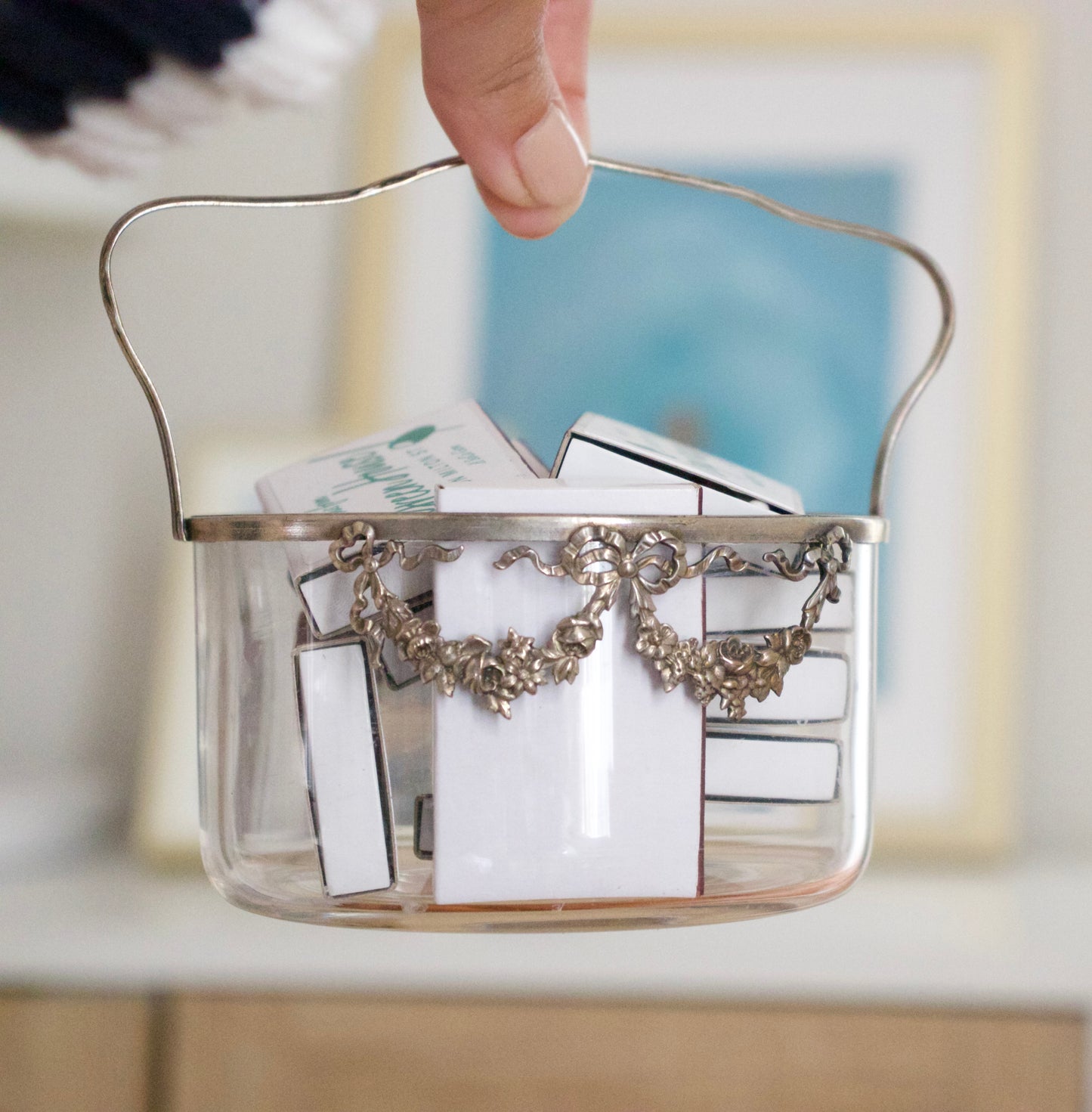 Delicate Silver Ribbon Dish