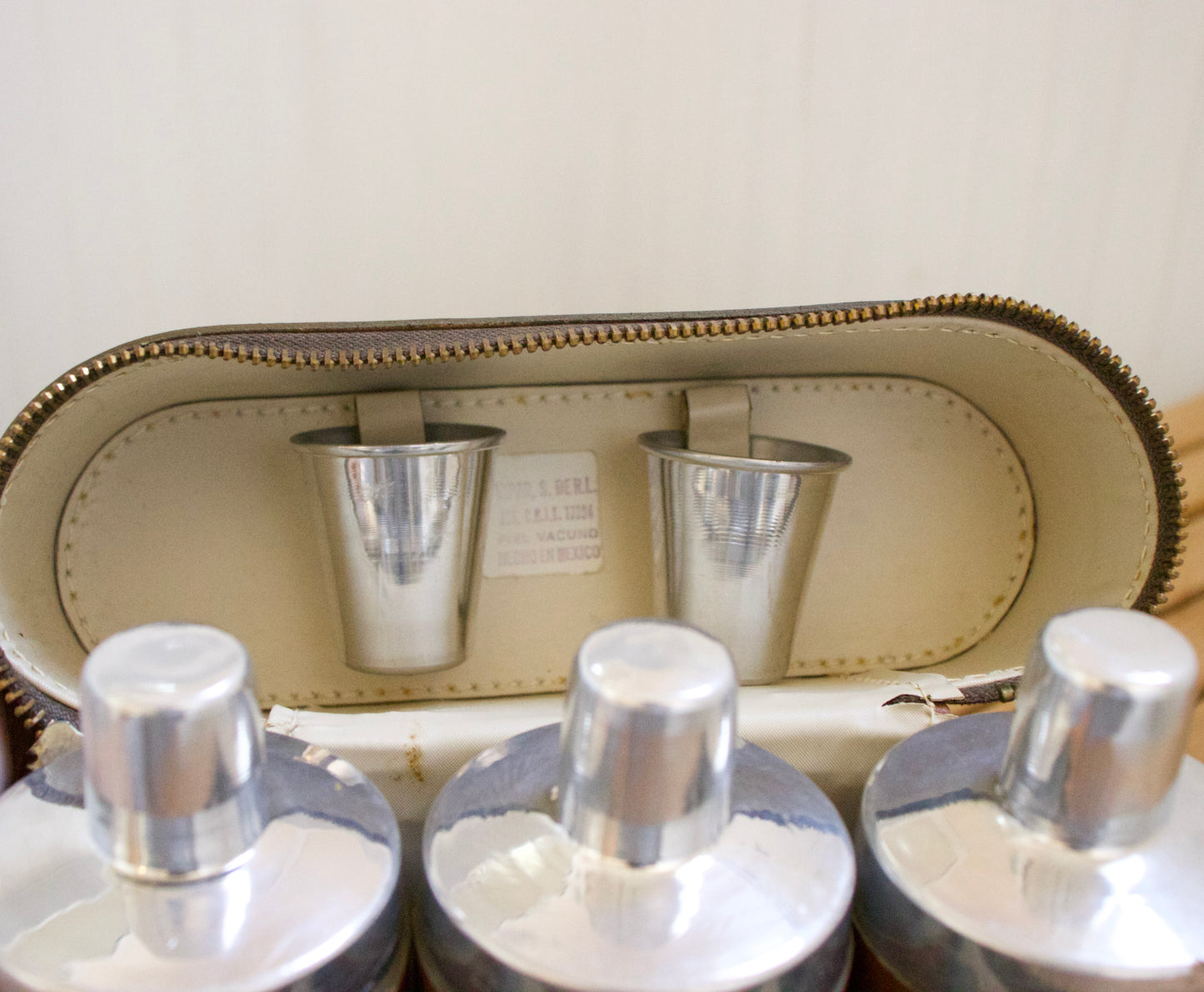 Vintage Leather Mini Bar