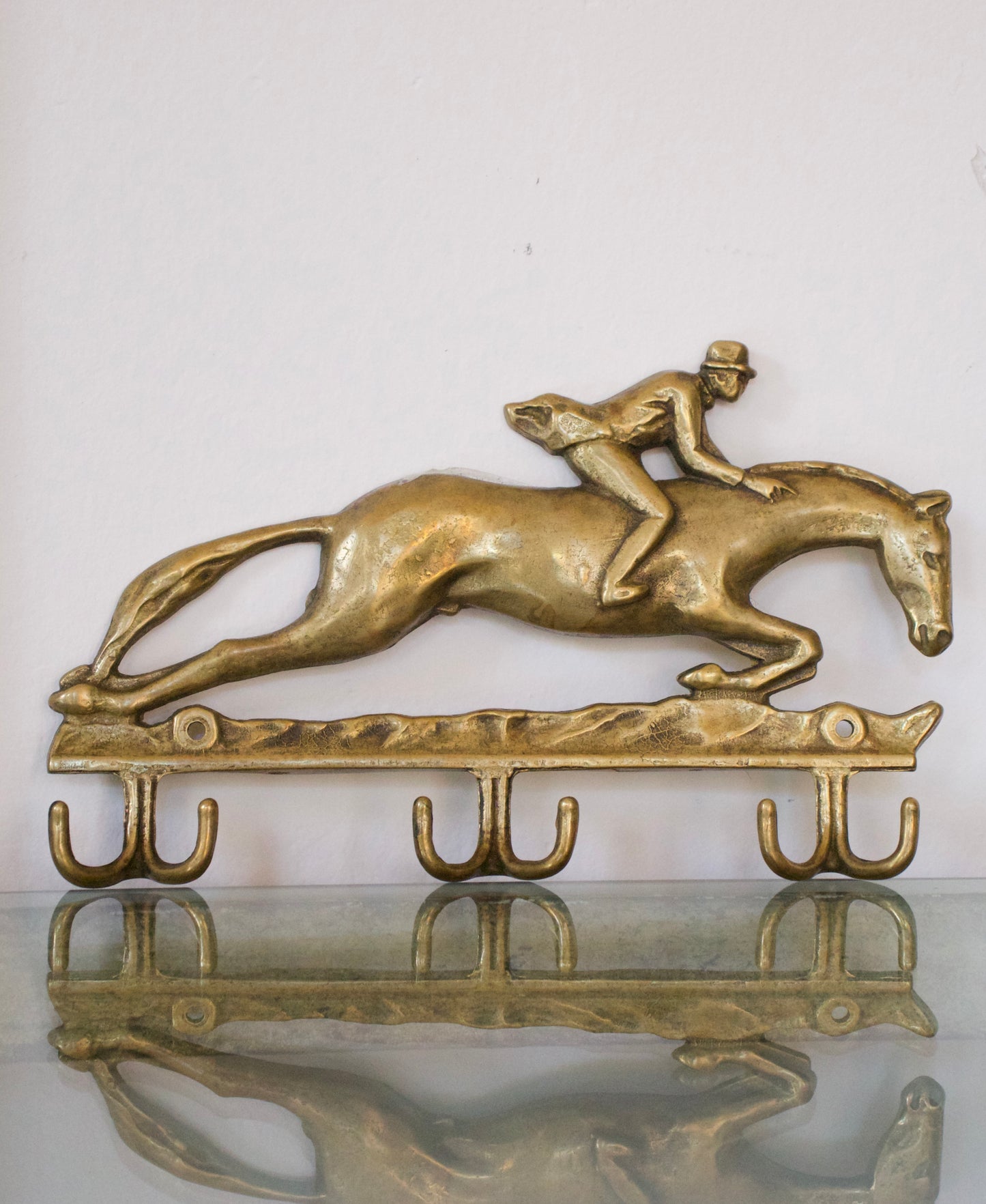 Brass Equestrian Key & Letter Holder
