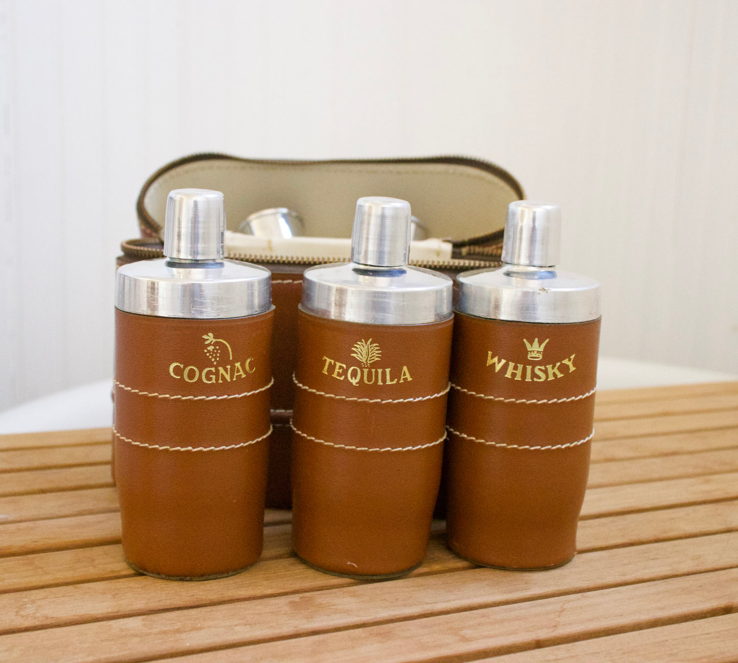 Vintage Leather Mini Bar