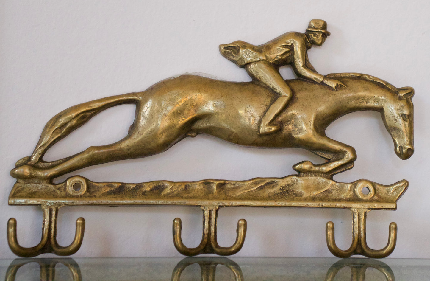 Brass Equestrian Key & Letter Holder