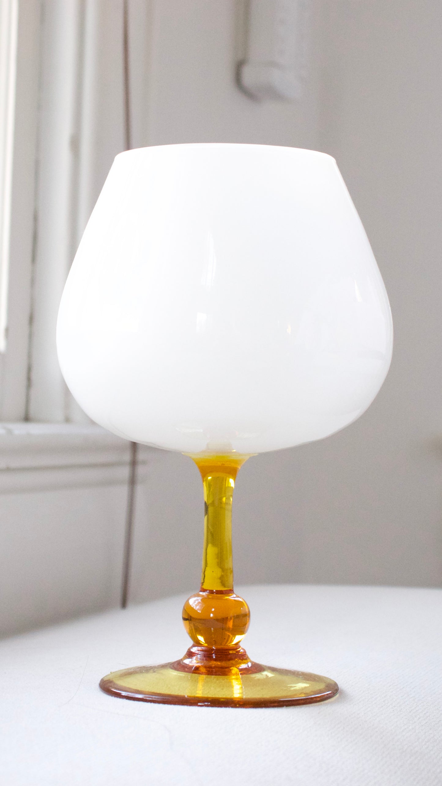 Empoli Verre Milk Glass Chalice