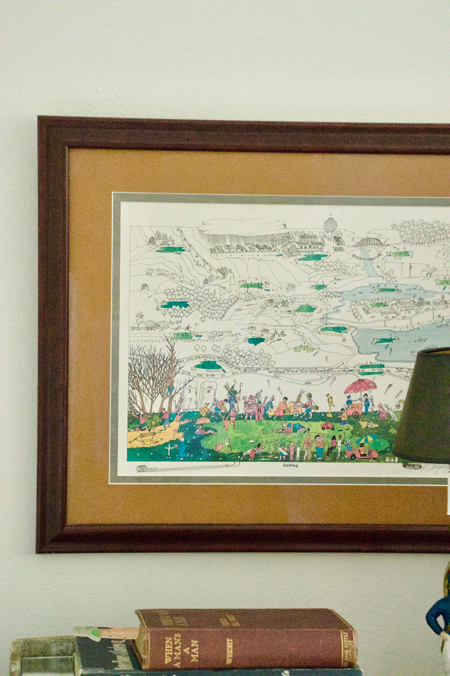 1980's Bruce Johnson Golfing Print